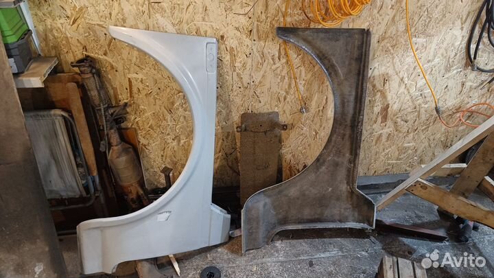 Крыло пластиковое переднее нива 2121