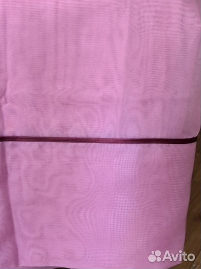 Тюль - штора новая розовая широкая