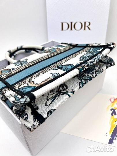 Сумка Dior Book Tote Mini бабочки