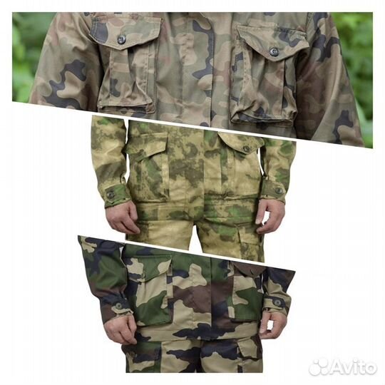 Костюм с накладными карманами для леса и рыбалки