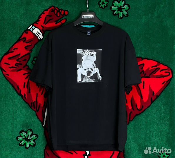 Хлопковая футболка stussy DOG lux