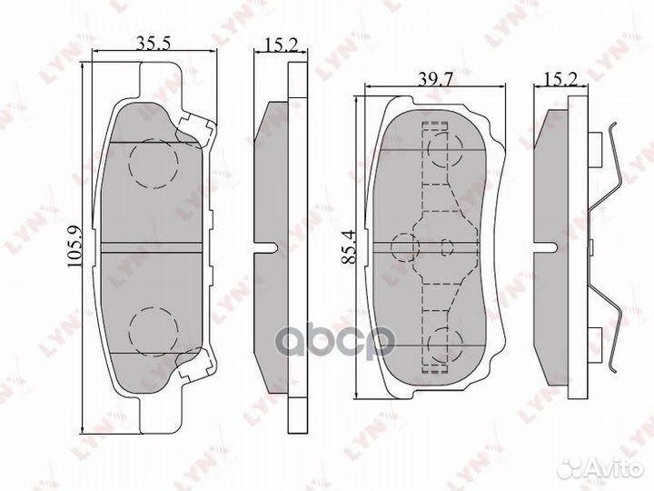 Колодки тормозные задние BD5505 lynxauto