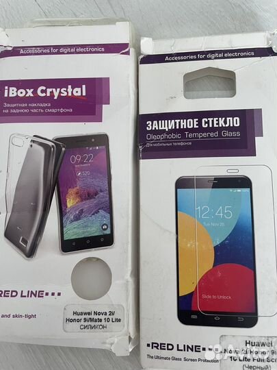 Защитное стекло, прозрачный чехол на huawei nova