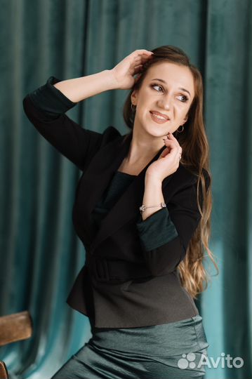 Платье комбинация с пиджаком