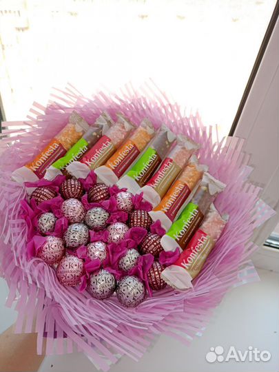 Мужской и женский съедобный букет