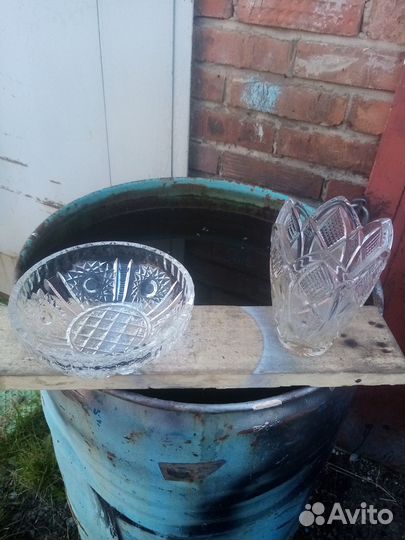 Ваза хрустальная