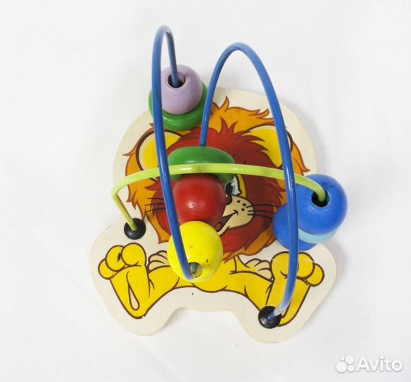 Игрушка детская развивающая Львёнок, дерево, высот