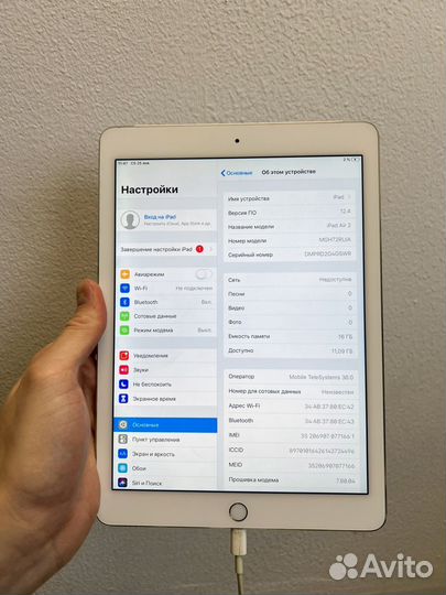 iPad air 2 16gb wifi+sim