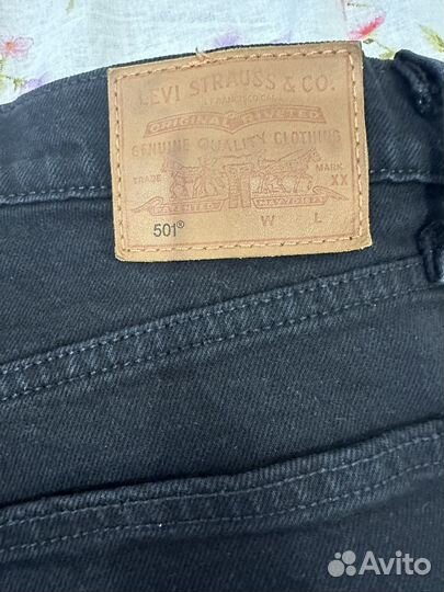 Джинсы levis 501 черные 29 размер