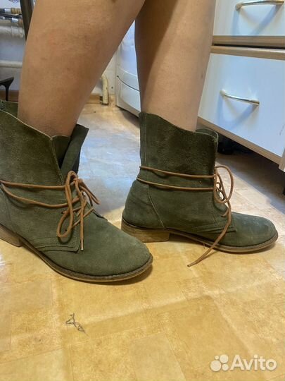 Ботинки натуральная замша