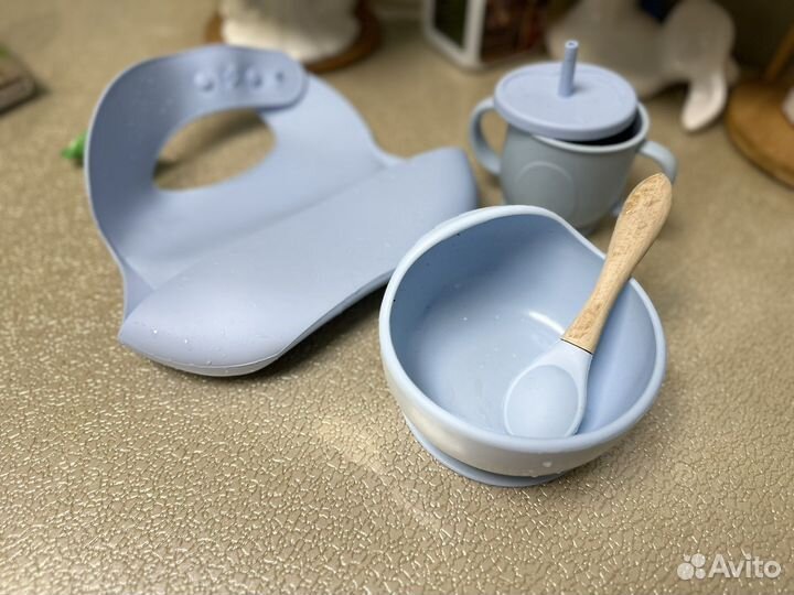 Набор детской силиконовой посуды