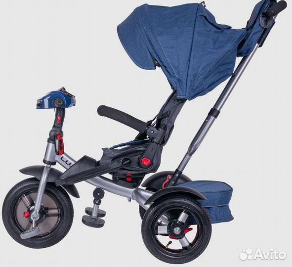 Велосипед поворачивается к маме и делается лежачим