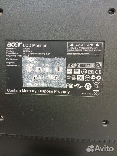 Монитор acer X223W