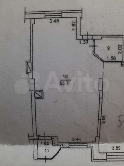 Свободного назначения, 55 м²
