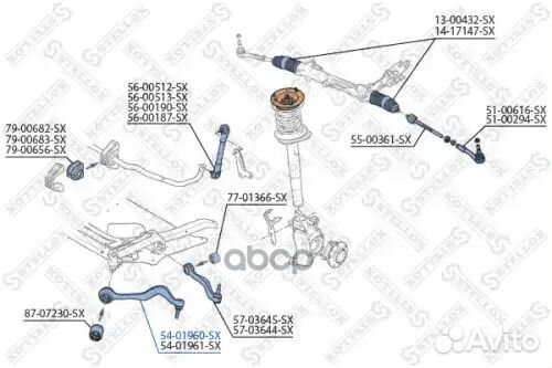 Рычаг передний нижний левый алюм BMW E60/E61 all