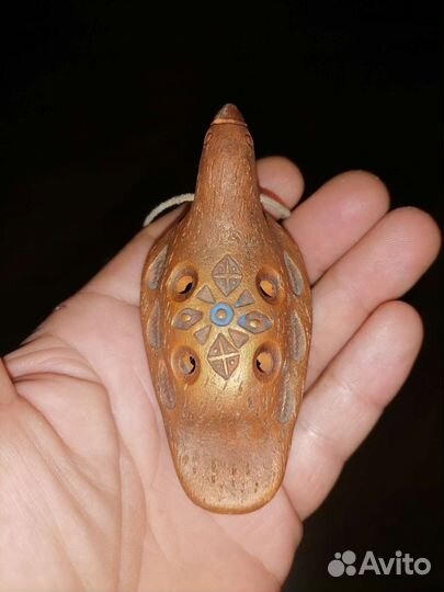 Старинный охотничий манок на птицу. Керамика