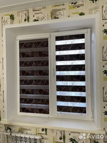 Рулонные шторы зебра 