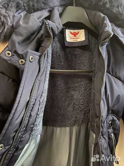 Зимнее пальто для девочки 146