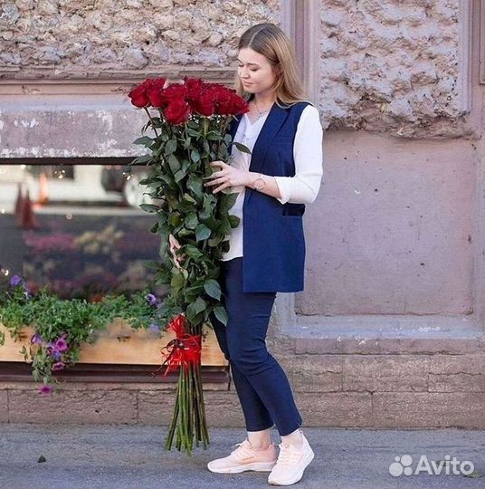 Высокие розы 150 160 170 180 190см доставка Москва