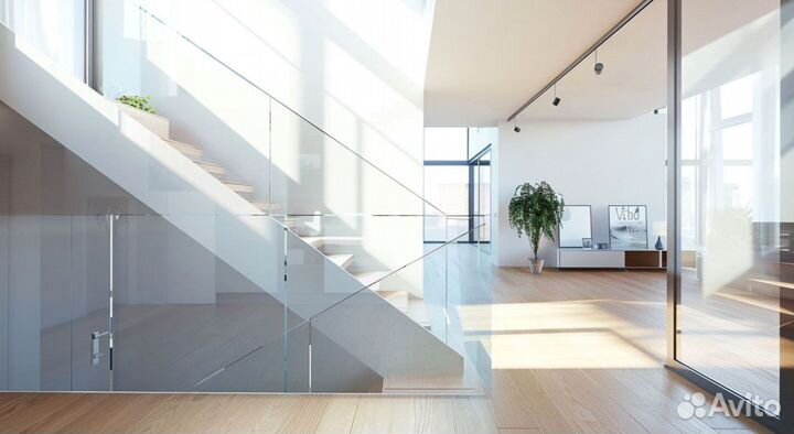 Лестница с реечным ограждением