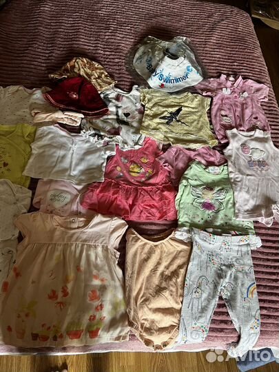 Вещи пакетом на девочку от 3 до 6 мес
