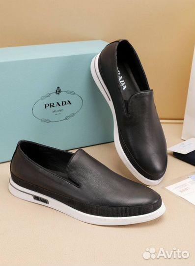 Лоферы мужские Prada, кожа натуральная