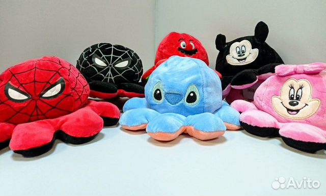 Мягкая игрушка осьминог-перевертыш в ассортименте