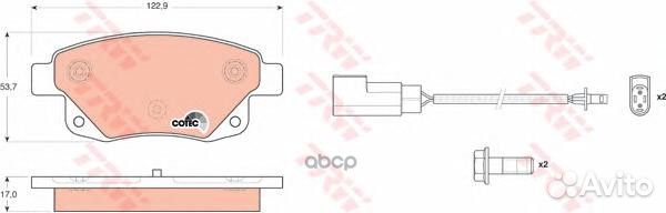 GDB1725 Колодки тормозные ford transit 06- задн