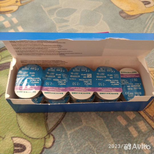 Линзы контактные -2,5