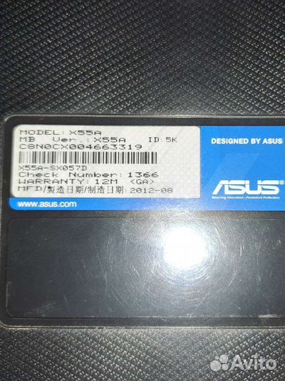 Ноутбук Asus x55a