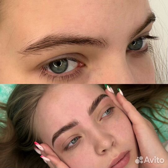 Окрашивание бровей, долговременная укладка