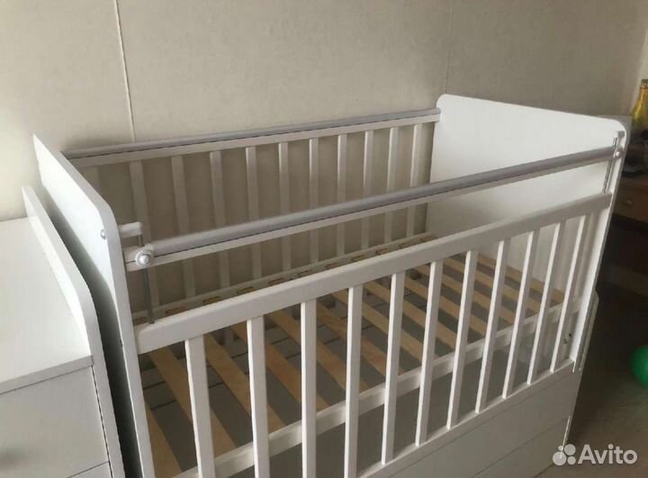 Детская кроватка трансформер с комодом