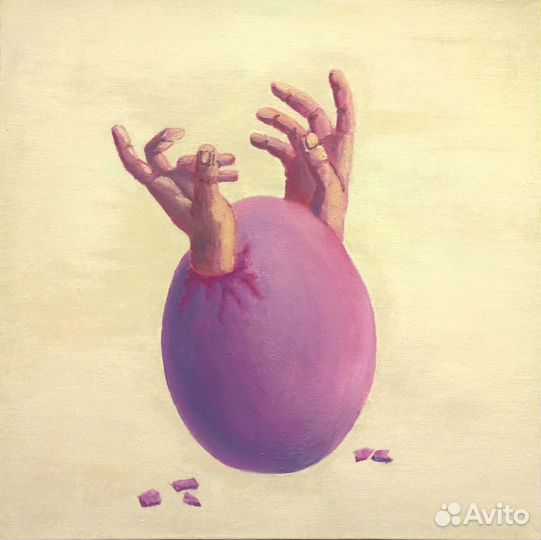 Картина маслом, 30х30, холст на картоне