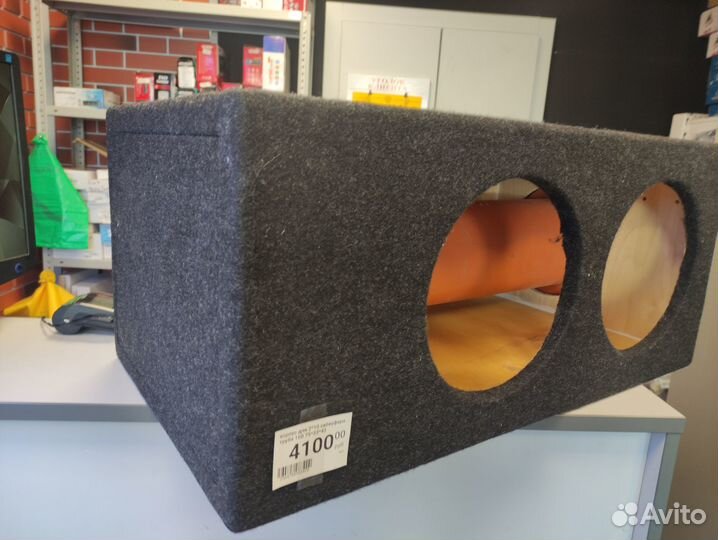 Короб для сабвуфера 2*10 дюймов труба