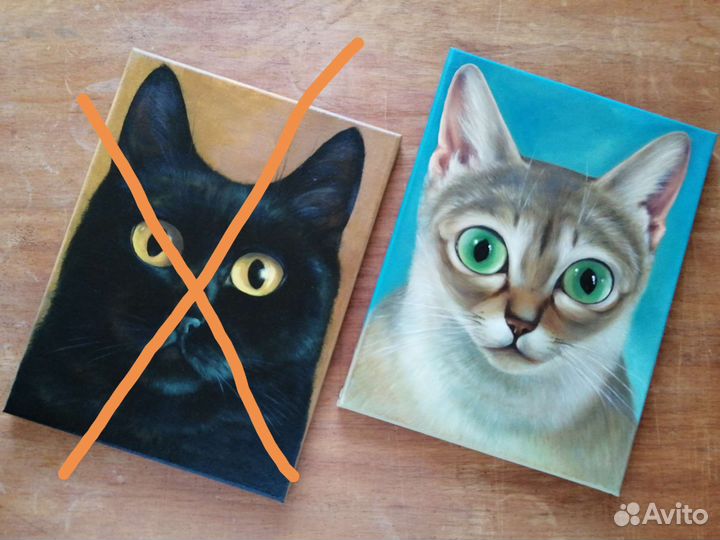 Картины с кошками, масло, холст, 30*40 см