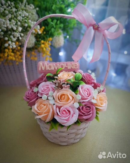 Букеты из мыльных роз