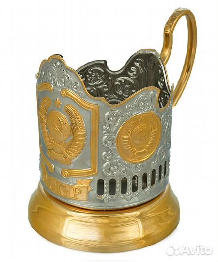 Подстаканник с позолотой 