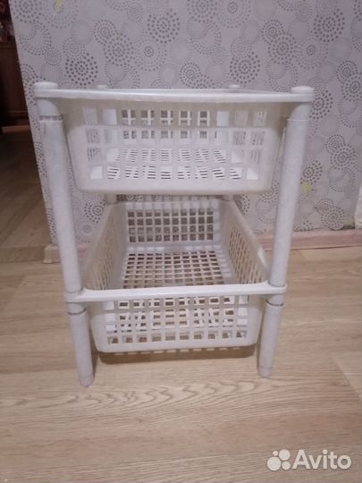 Полка пластиковая двухэтажная