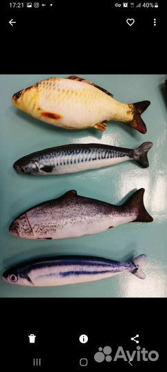 Игрушки- рыбки для кошек