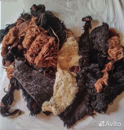 Пряжа для вязания и Меховые кусочки