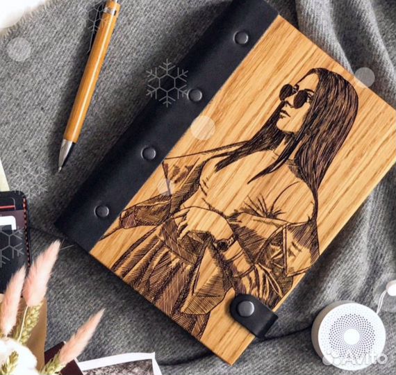 Ежедневник, скечбук (100% дерево)