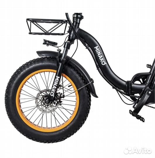 Электровелосипед minako f11 оранжевые диски