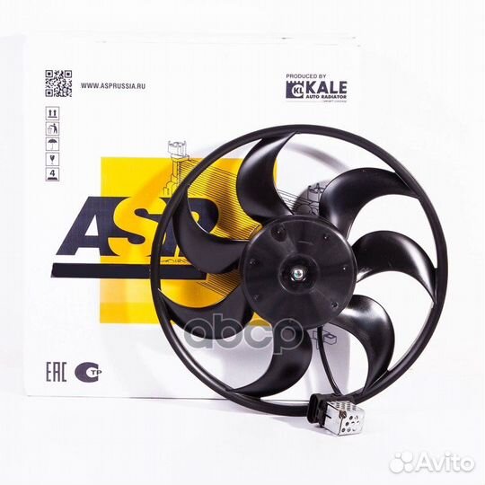 Электровентилятор радиатора (без кожуха с резис