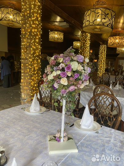 Свадебные композиции из искусственных цветов