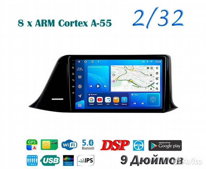 Topway TS18 2+32GB 8 ядер для Toyota C-HR 2016-2020