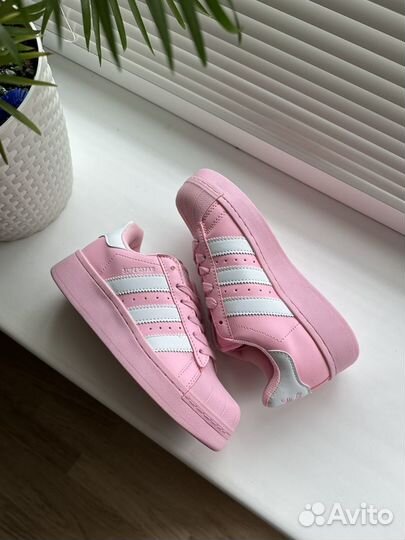 Adidas superstar розовые