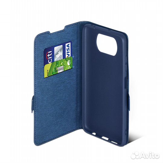 Чехол с флипом для Poco X3/X3 Pro DF poFlip-02 (bl