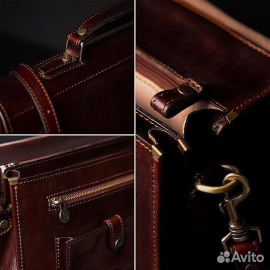 Портфель Italian Full Grain Leather Laptop Bag