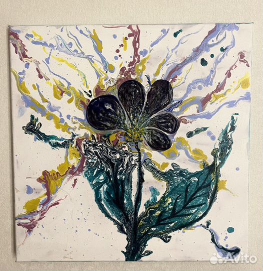 Картина акрилом на холсте 40*40