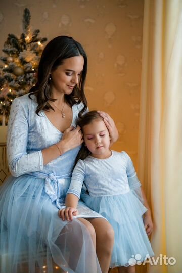 Платья мама 44 и дочка 3 г family look